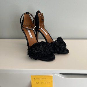 & Other Stories Tassle Pumps in Black Suede